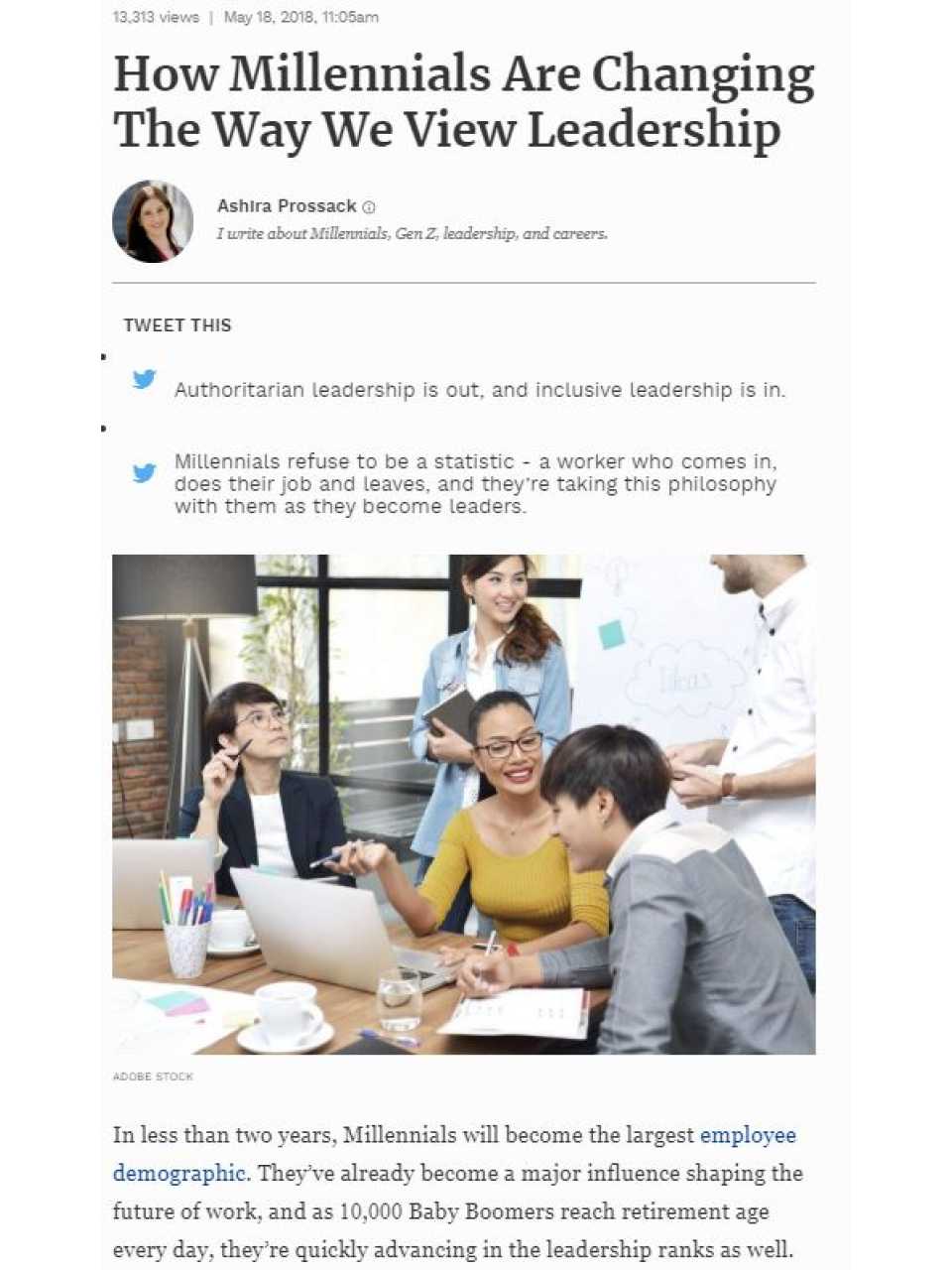 How millennials are changing the way we view leadership