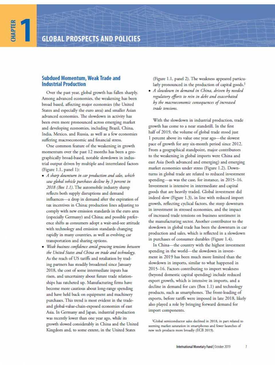 Global Prospects and Policies