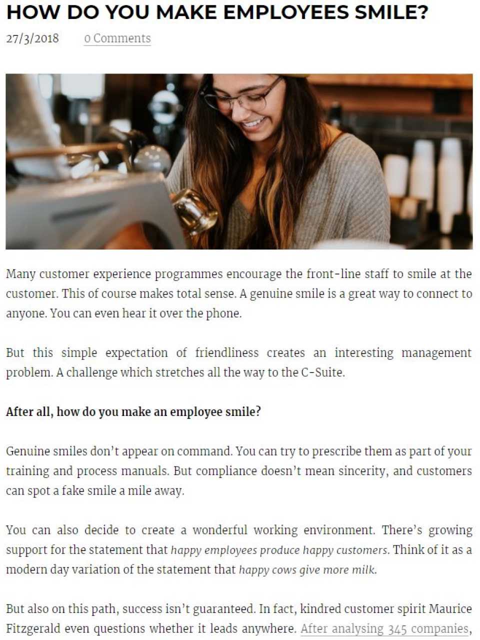 How do you make employees smile?