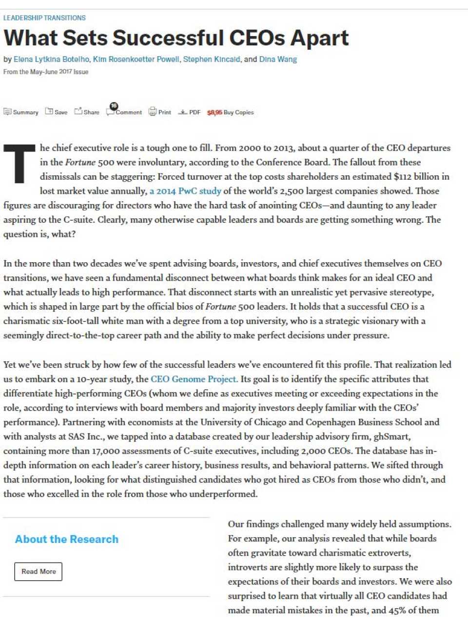 What sets successful CEOs apart