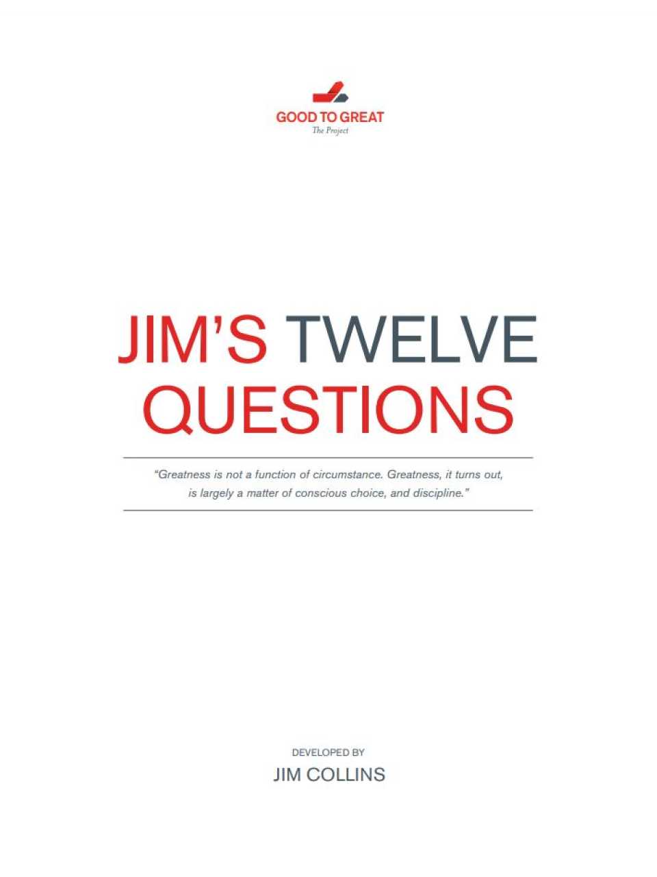 Jim’s twelve questions