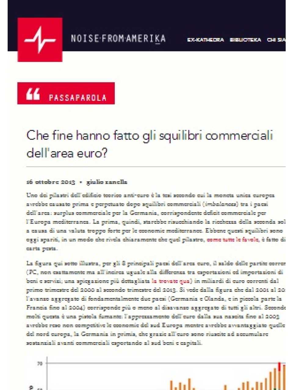 Che fine hanno fatto gli squilibri commerciali dell'area euro?