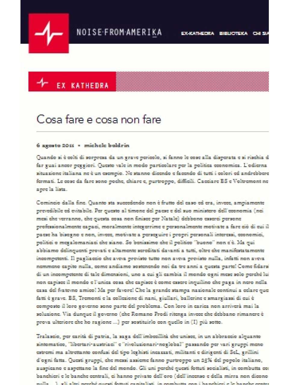 Cosa fare e cosa non fare