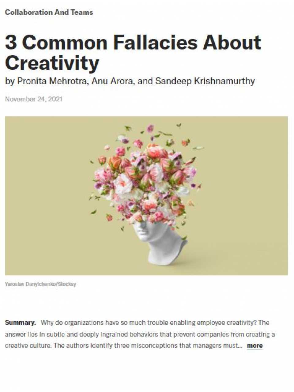 3 common fallacies about creativity