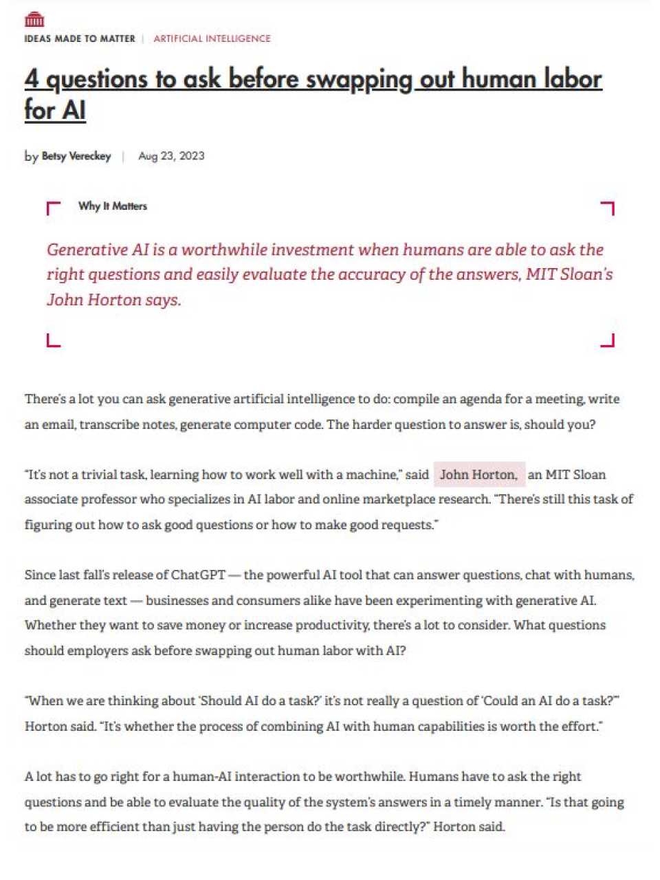 4 questions to ask before swapping out human labor for AI