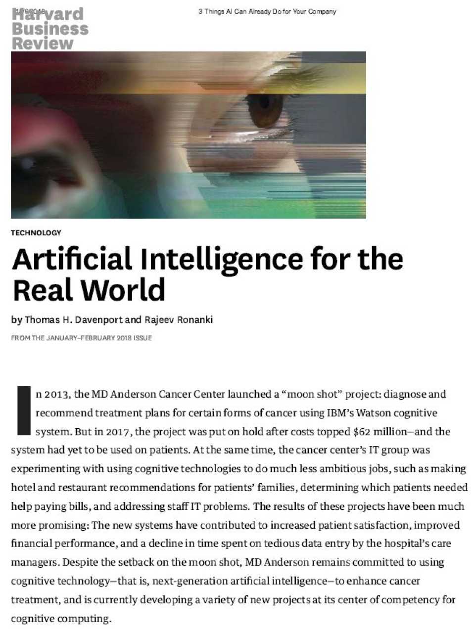 Artificial Intelligence for the Real World