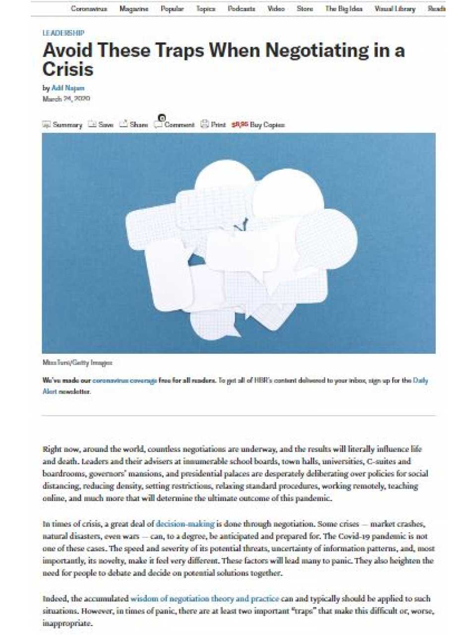 
Come negoziare le perdite e risolvere i conflitti in momenti di crisi