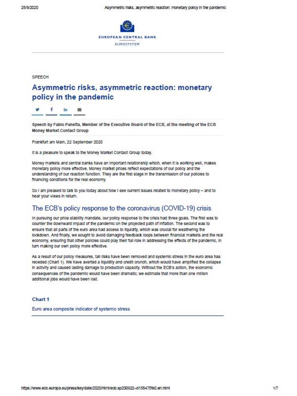 Asymmetric risks, asymmetric reaction: monetary policy in the pandemic