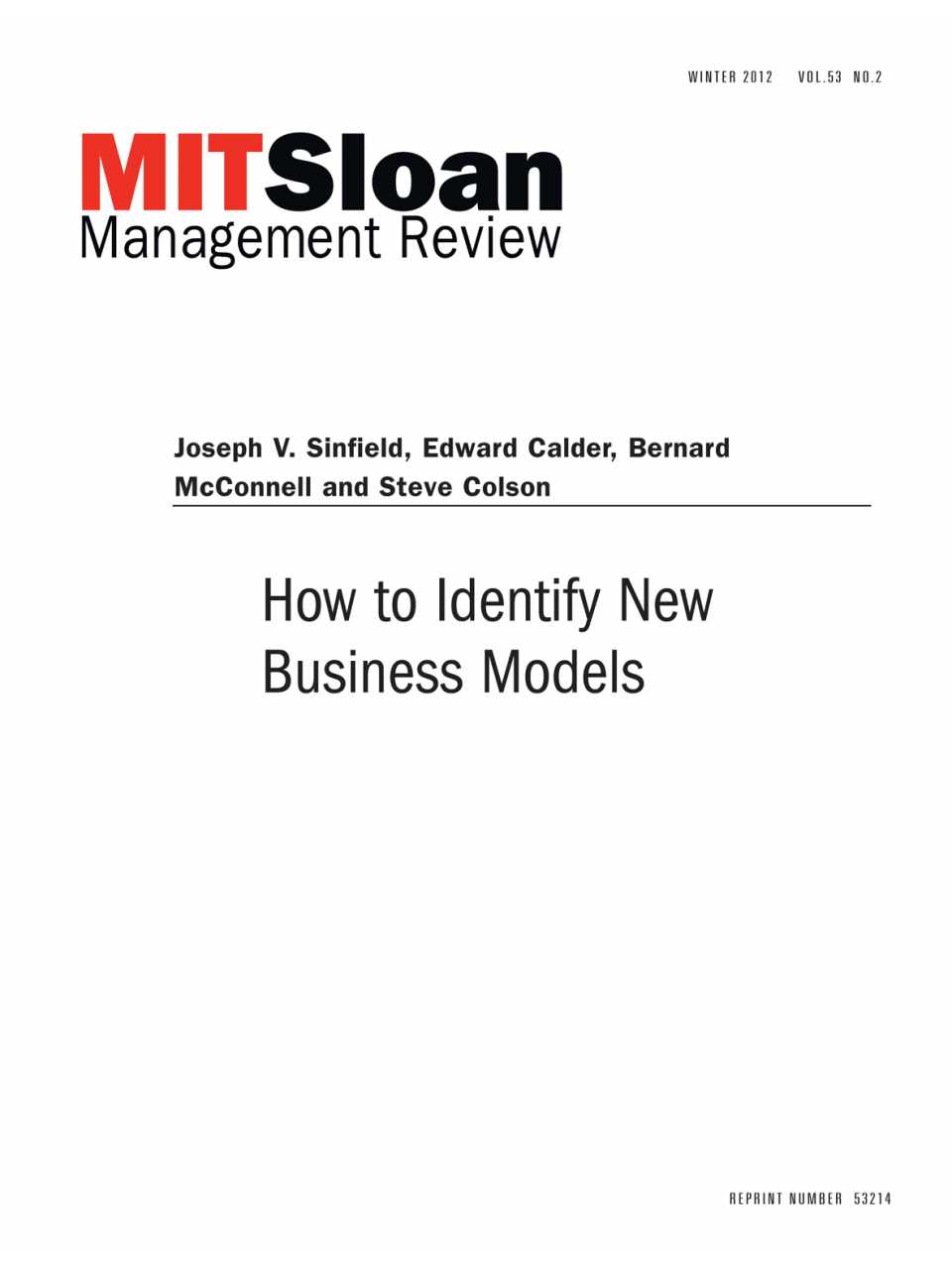 How to Identify New Business Models