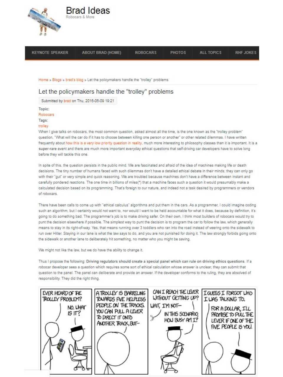 Let the policymakers handle the 