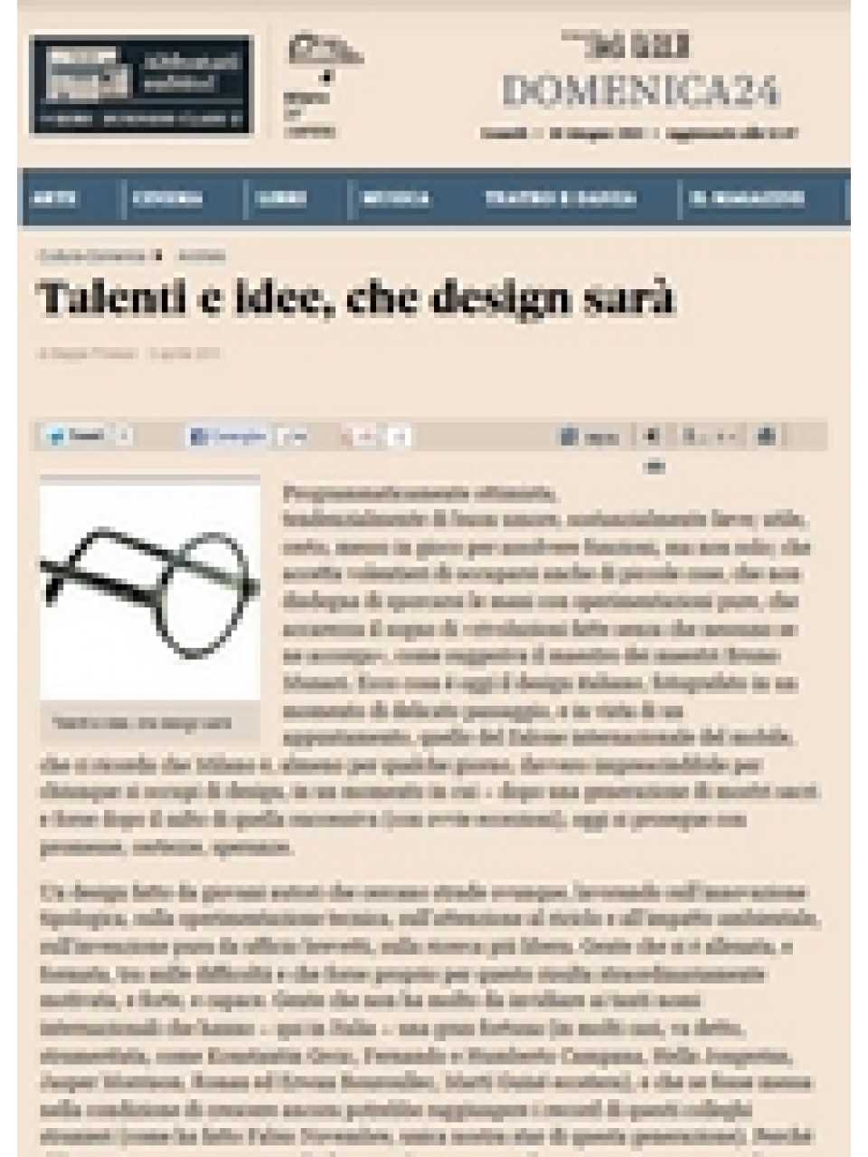 Talenti e idee, che design sarà