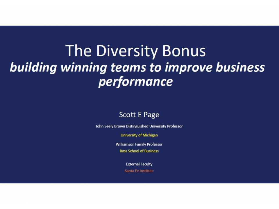 
The Diversity Bonus: creare team vincenti e potenziare la performance
