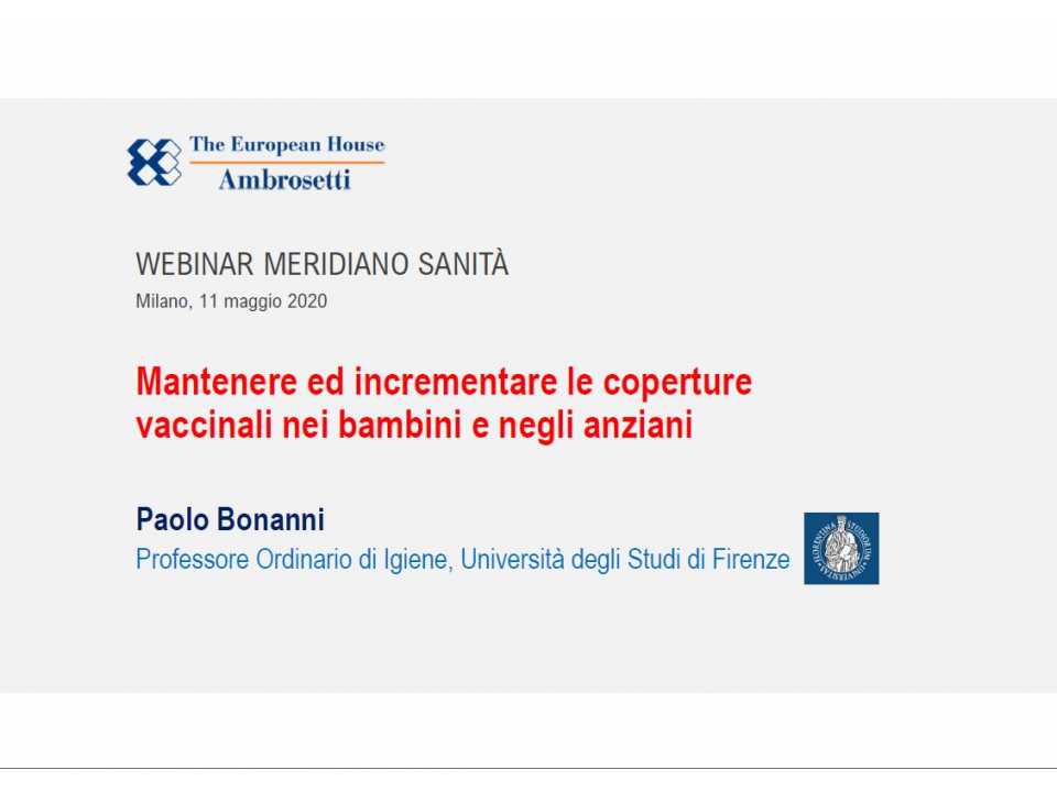 Mantenere ed incrementare le coperture vaccinali nei bambini e negli anziani