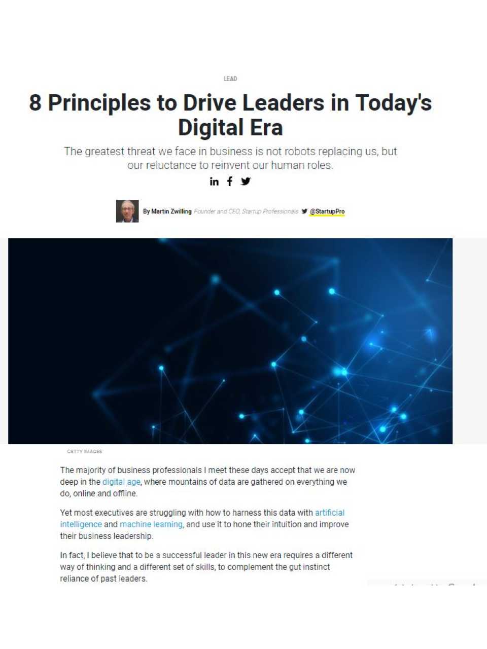 8 principles to drive leaders in today's digital era