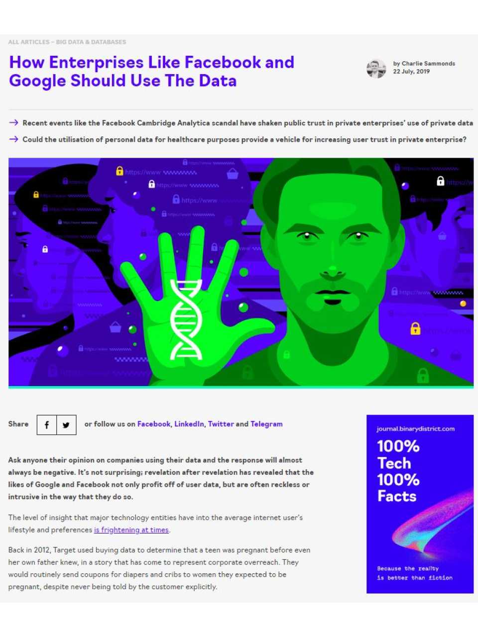 How enterprises like Facebook and Google should use the data