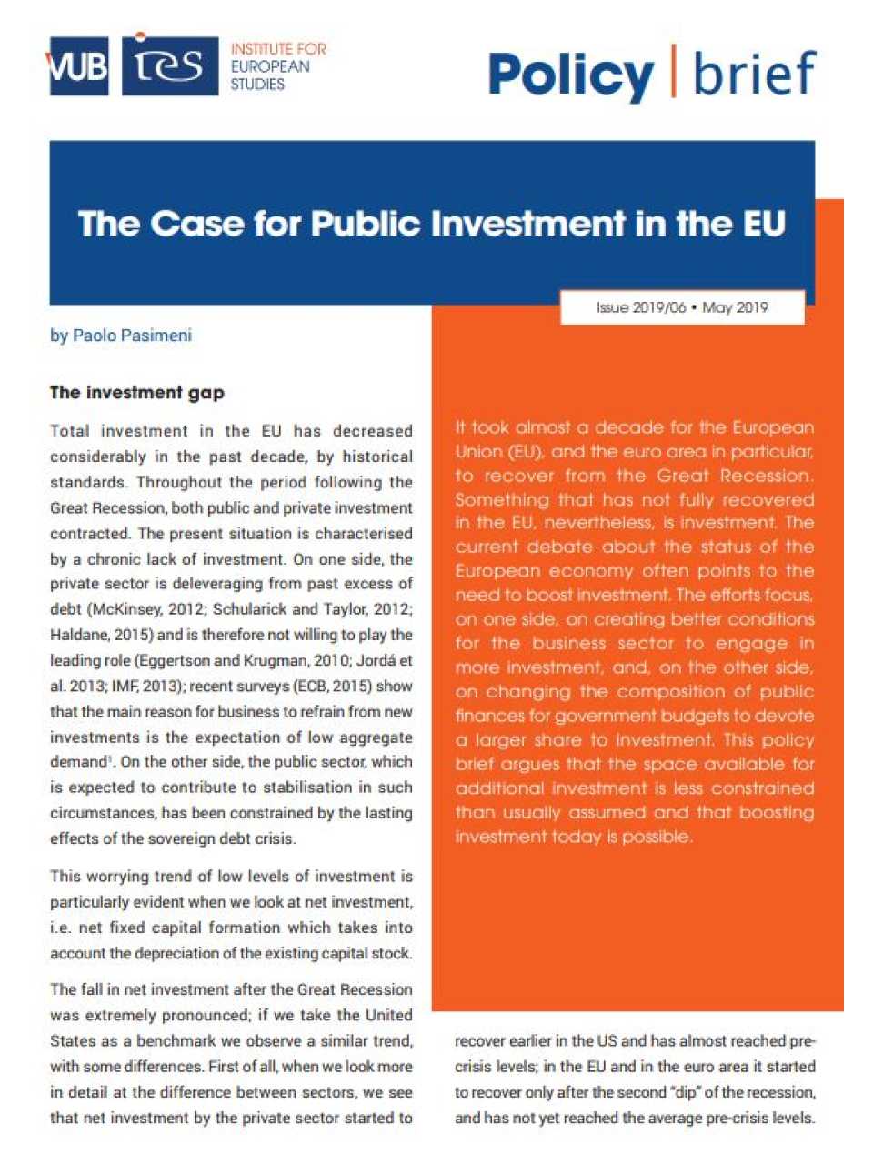 The case for public investment in the EU