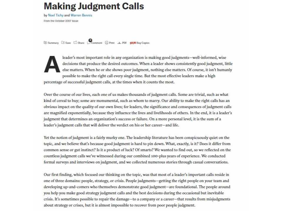 
Good Judgment.
What it is, how the crisis made it even more essential, and how to develop it