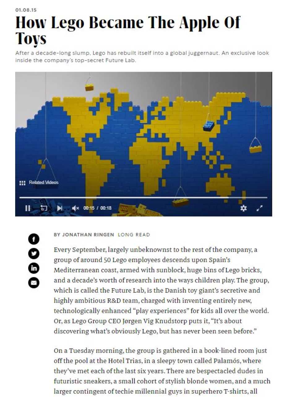 How LEGO became the Apple of toys