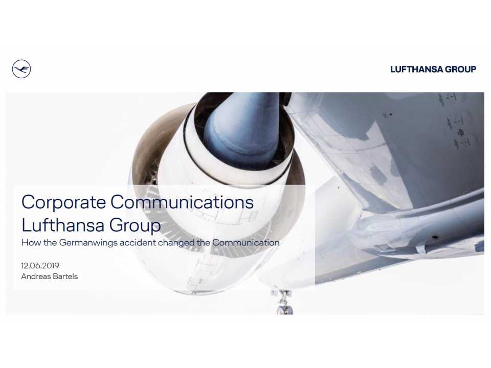 Corporate Communications Lufthansa Group