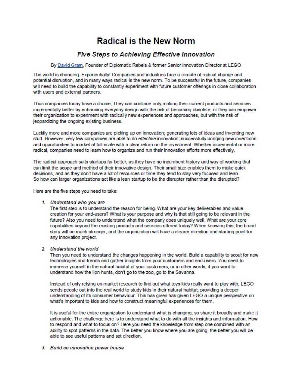 Radical is the New Norm