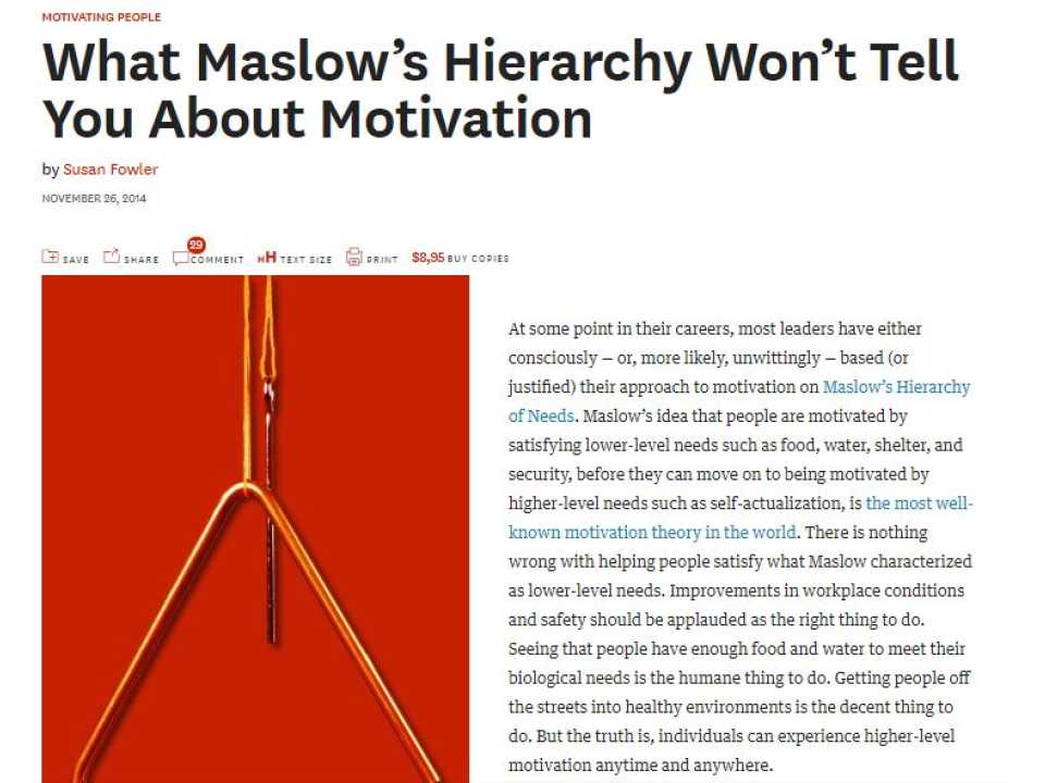 What Maslow’s Hierarchy Won’t Tell You About Motivation