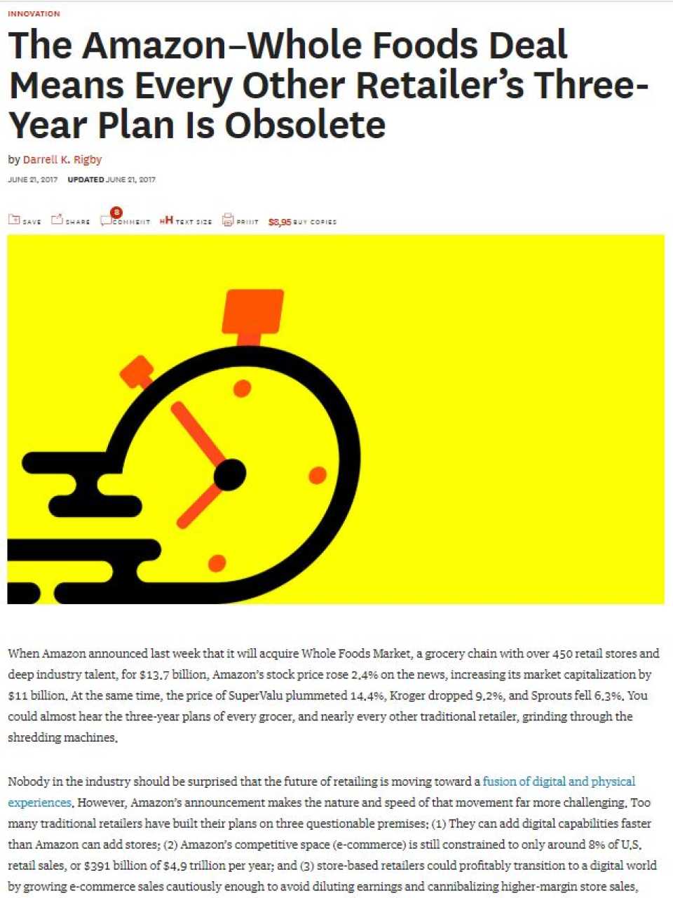 The Amazon–Whole Foods Deal Means Every Other Retailer’s Three-Year Plan Is Obsolete