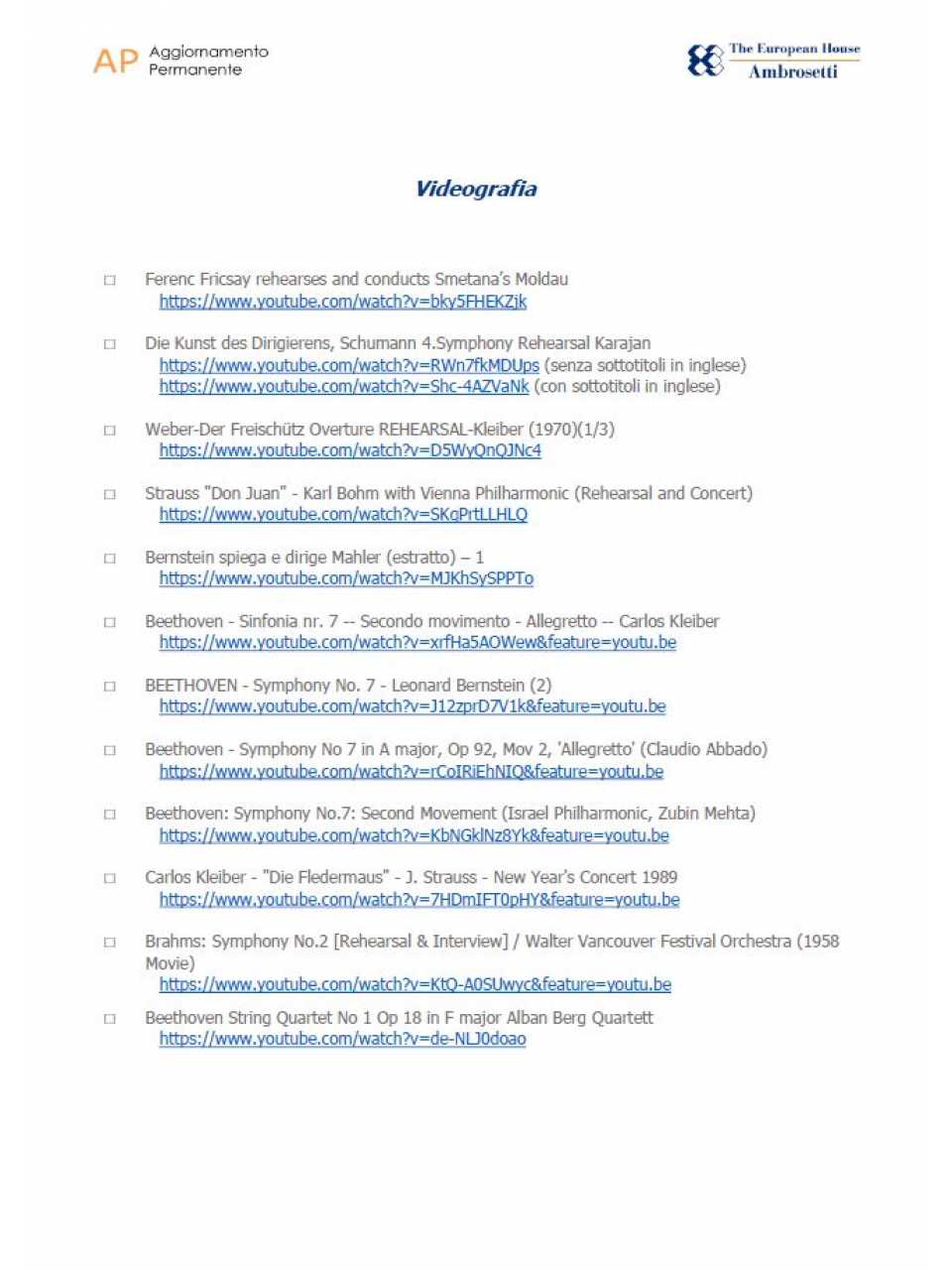 Videografia e Partitura