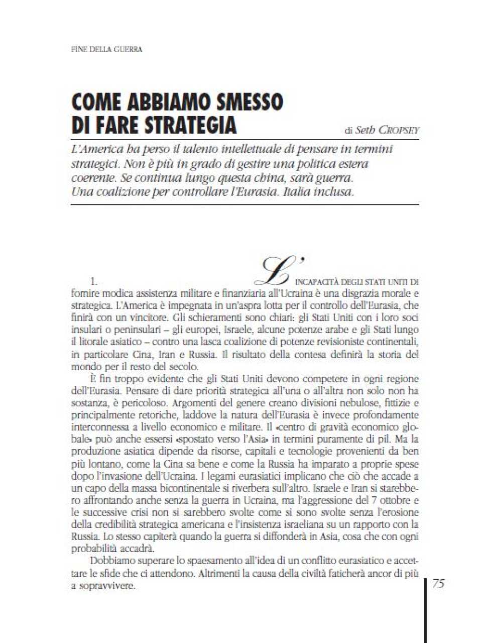 WEBINAR LIVE
Each for Themselves, None for All: Signs of Europe's Self-Destruction
