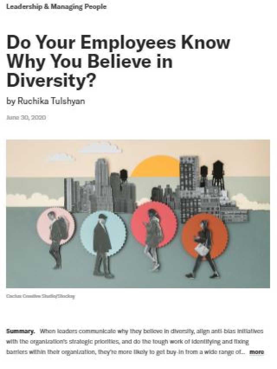 Do your employees know why you believe in diversity?