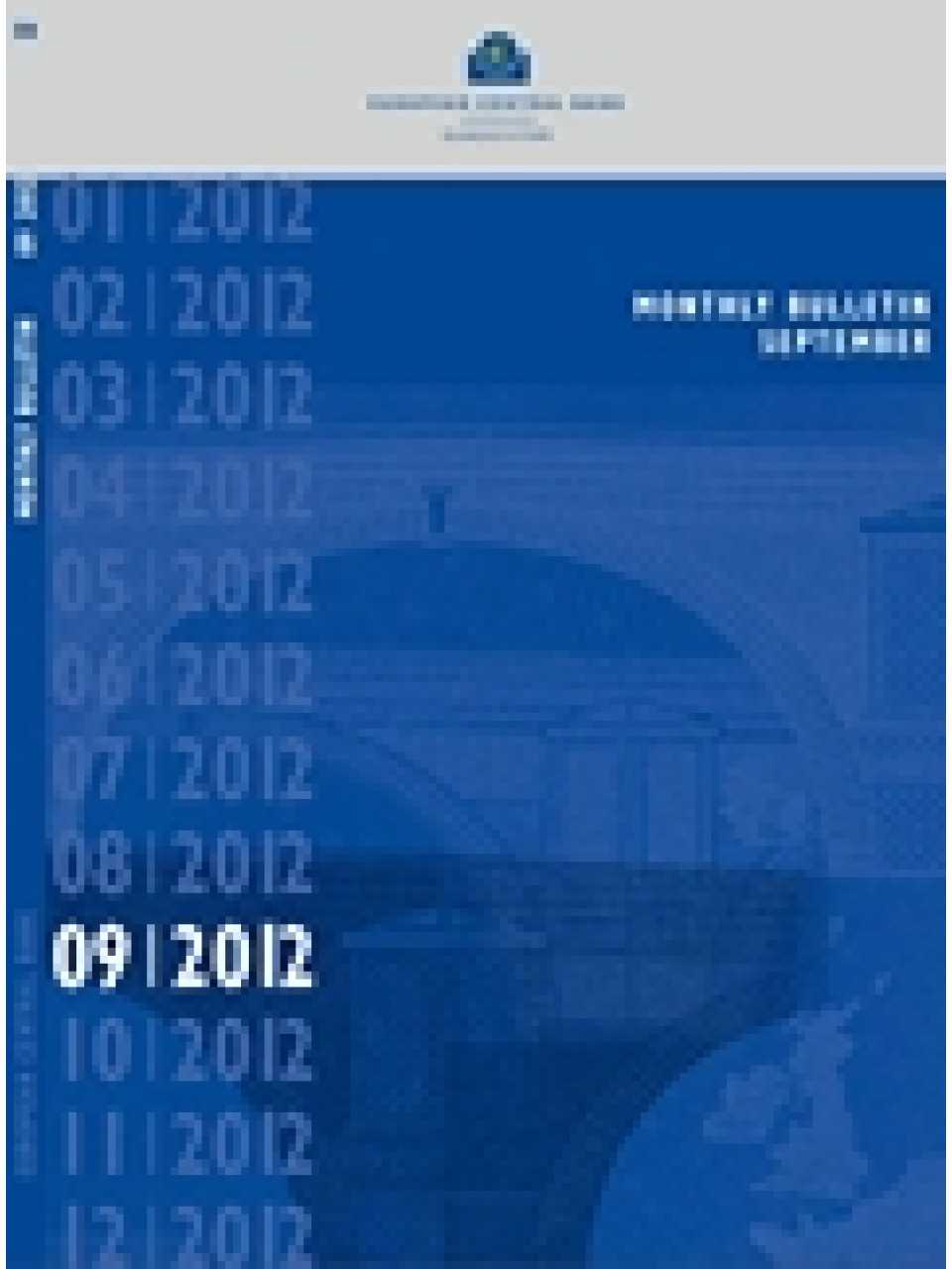 Monthly bulletin (September 2012)