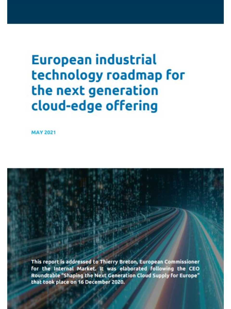 European industrial technology roadmap for the next generation cloud-edge offering