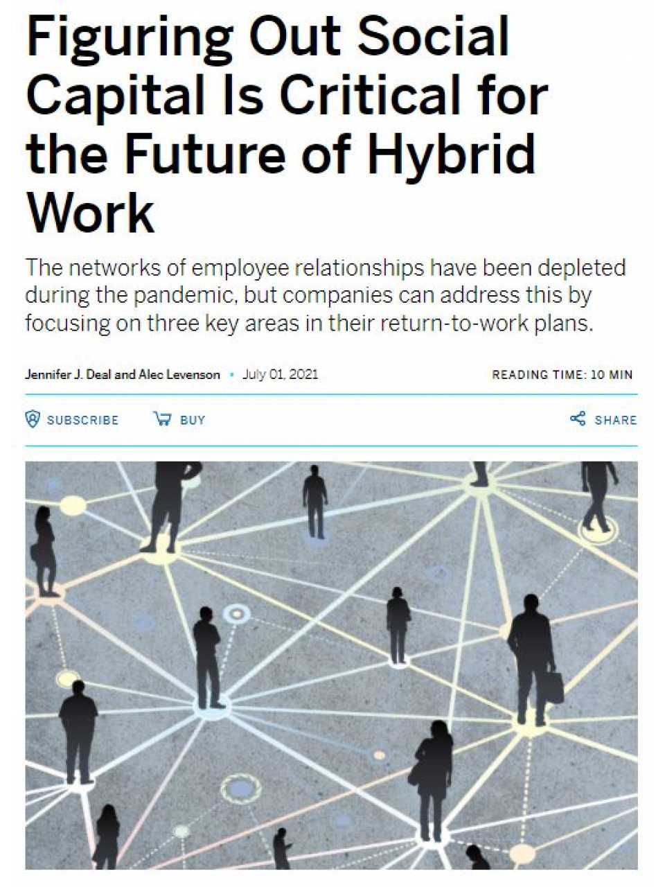 Figuring out social capital is critical for the future of hybrid work