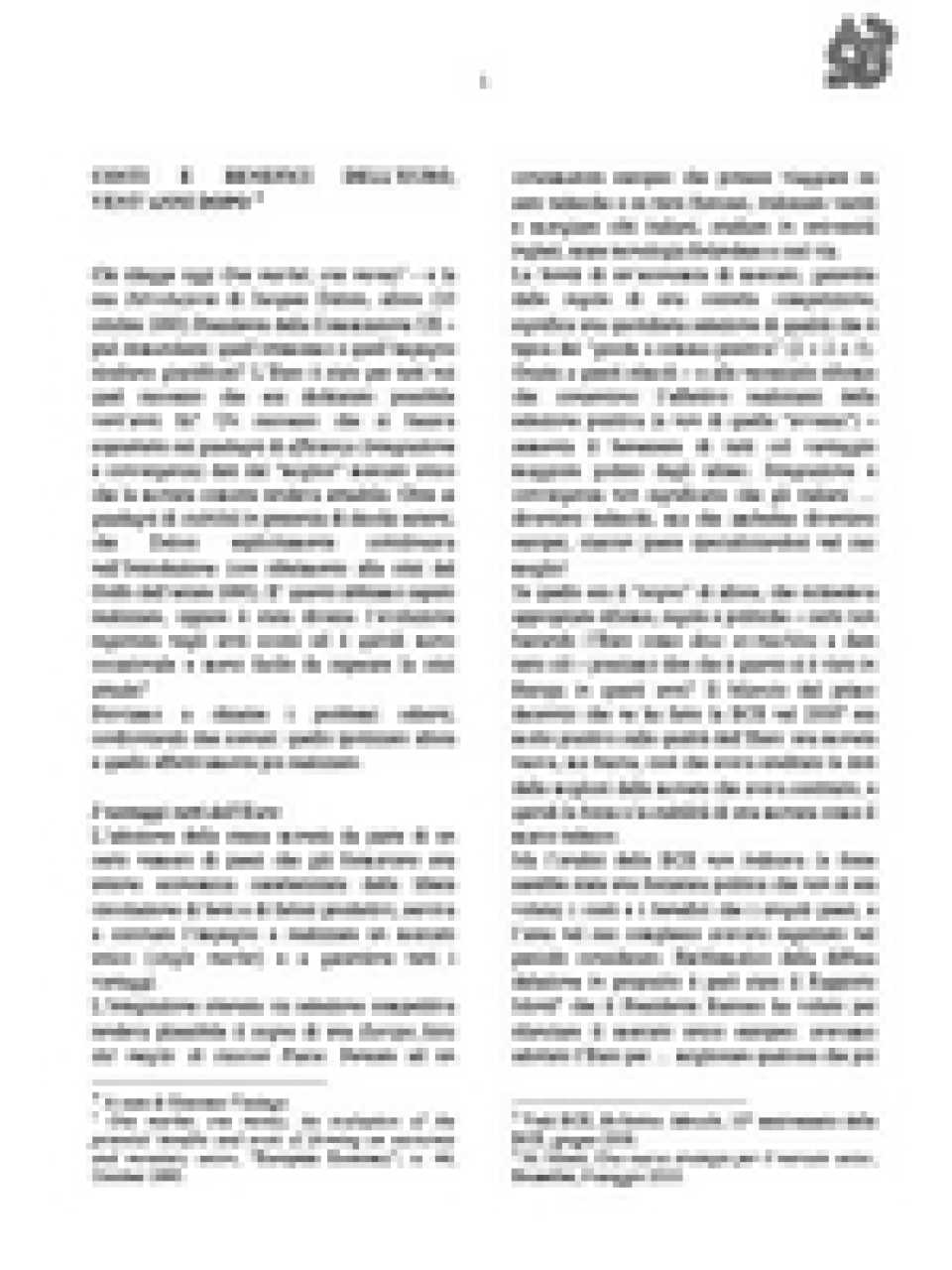 Costi e benefici dell'euro, vent'anni dopo