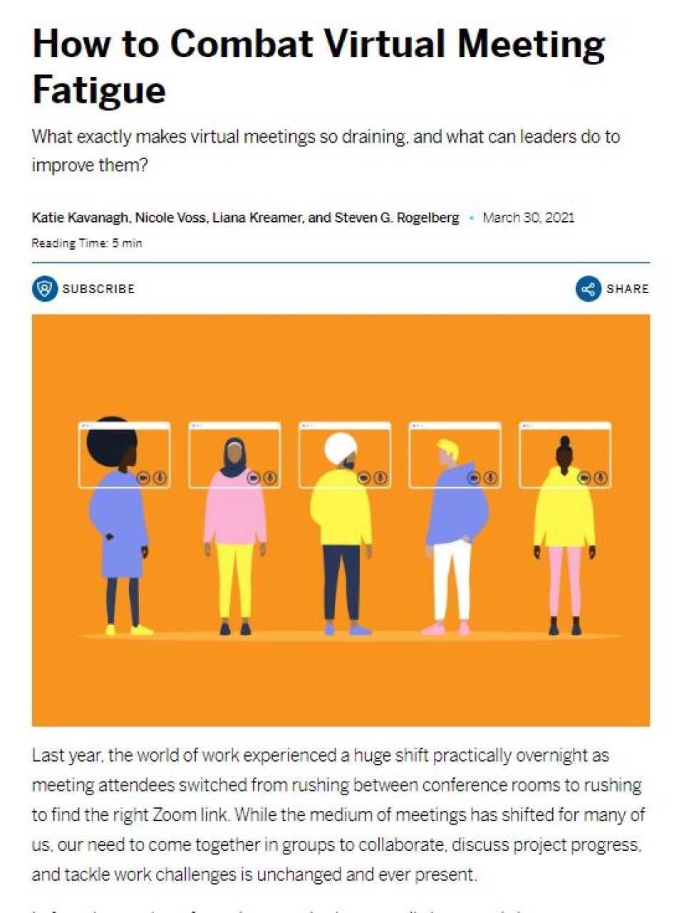 How to combat virtual meeting fatigue