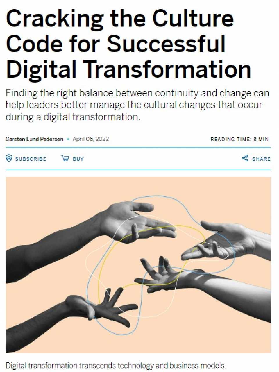 Cracking the Culture Code for Successful Digital Transformation