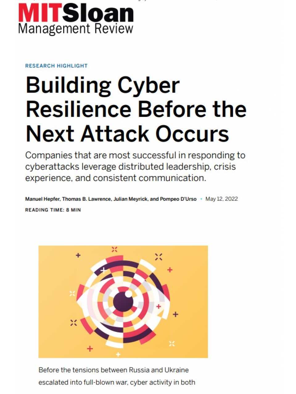 WEBINAR LIVE
Difendere il business dai Cyber Risk: conoscenza, prevenzione e consapevolezza diffusa, le armi per una Cybersecurity efficace