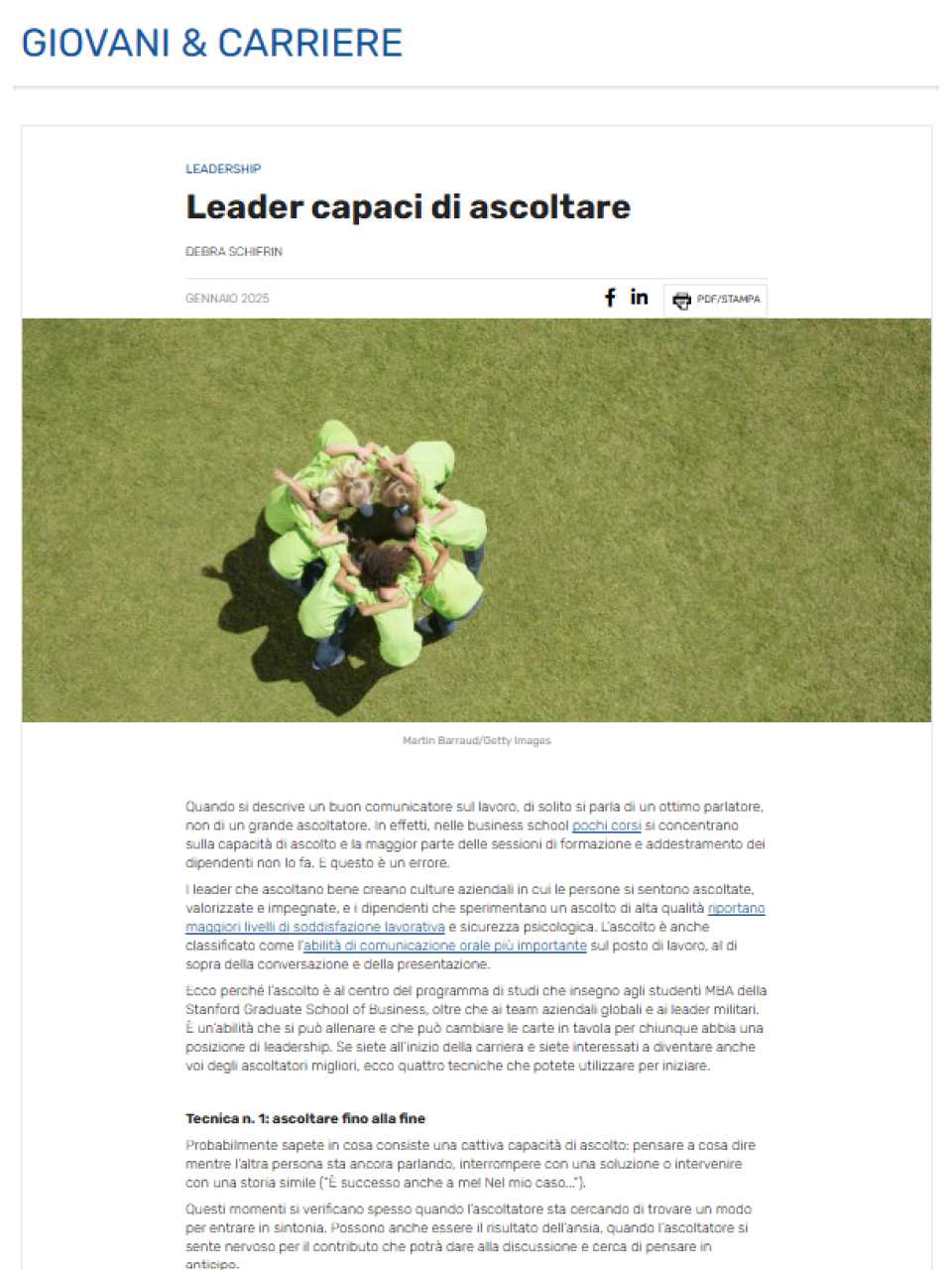 Leader capaci di ascoltare