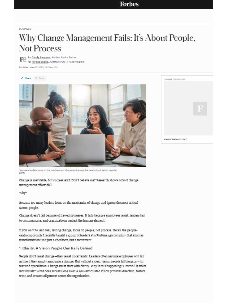 Why change management fails: it’s about people, not process
