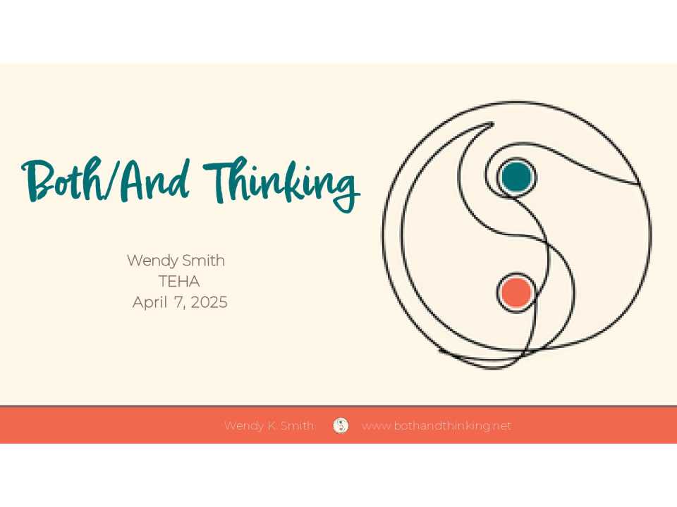 WEBINAR LIVE
Both/And Thinking: gestire i paradossi per una leadership strategica e innovativa
