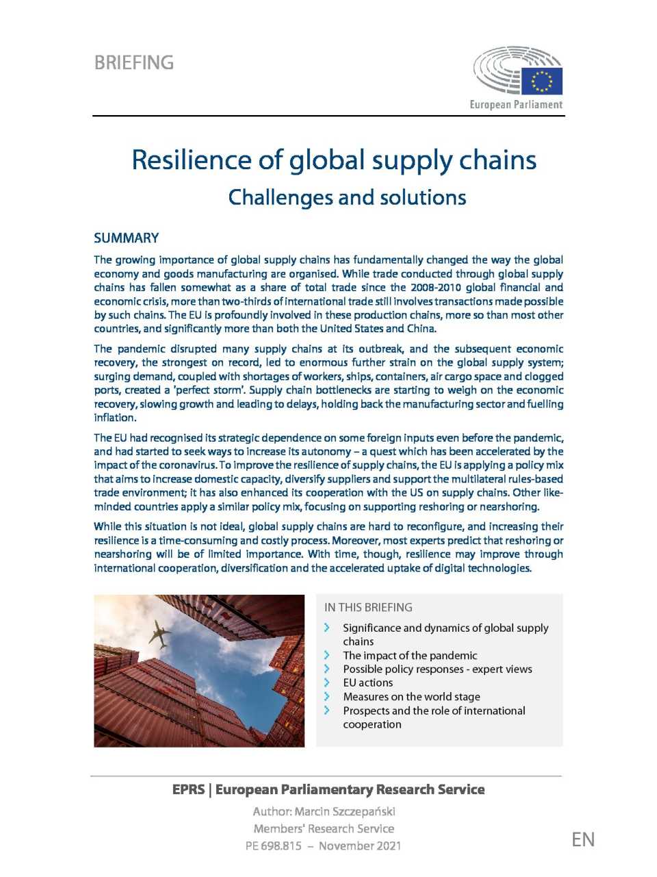 WEBINAR LIVE
Reshaping supply chain. Diventare più agili e flessibili per superare le disruption