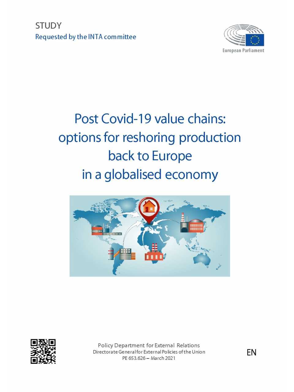 Post Covid-19 value chains: options for reshoring production back to Europe in a globalised economy