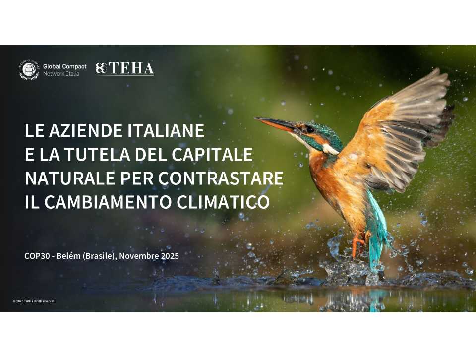 Le aziende italiane e la tutela del capitale naturale per contrastare il cambiamento climatico
