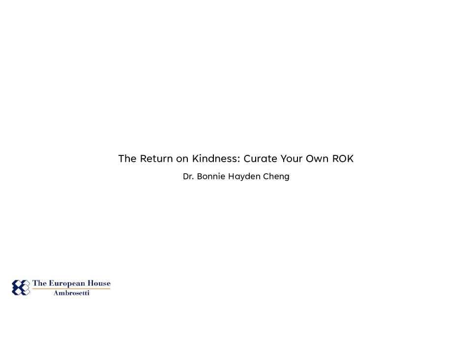 WEBINAR LIVE
Return on Kindness: the strategic value of kindness to build a successful corporate culture