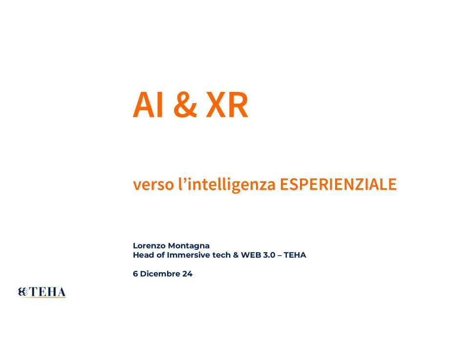 WEBINAR LIVE
L’evoluzione dell’IA, da generativa ad esperienziale: le opportunità per le aziende