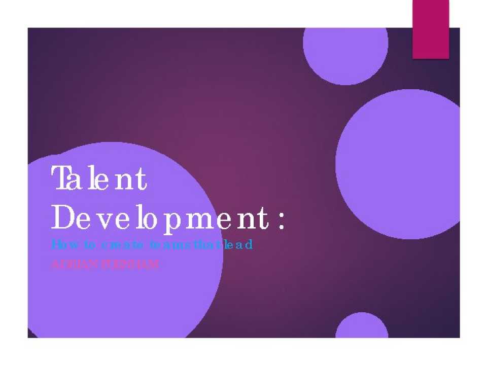 SESSIONE ON-LINE
Il Talent Development: come creare e motivare un team di leader