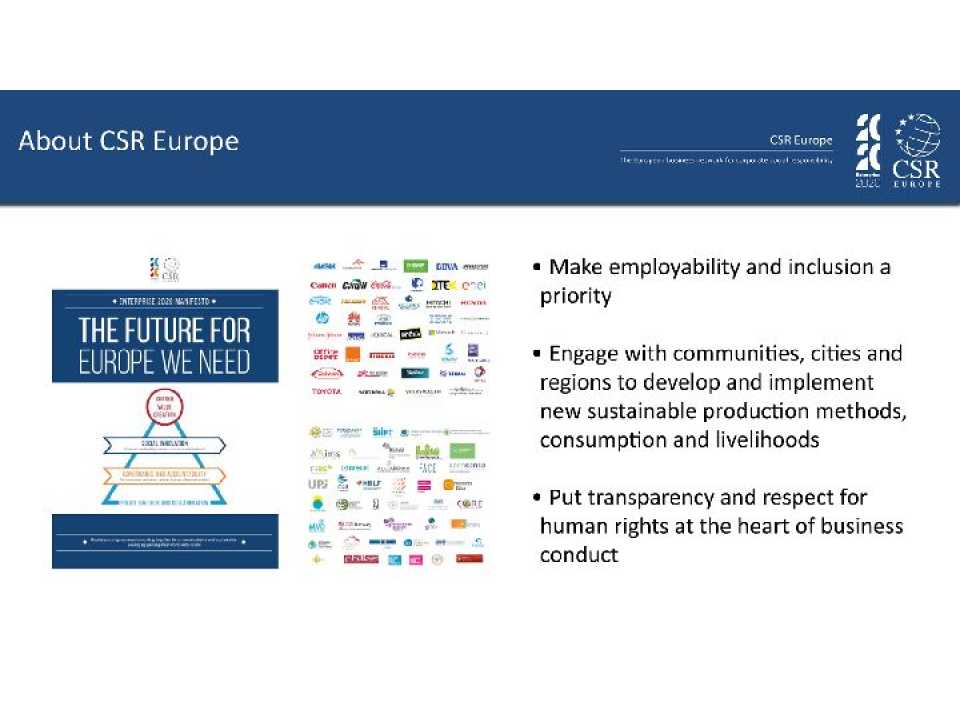 SESSIONE ON-LINE
CSR, Partnership e Sviluppo Sostenibile del Business