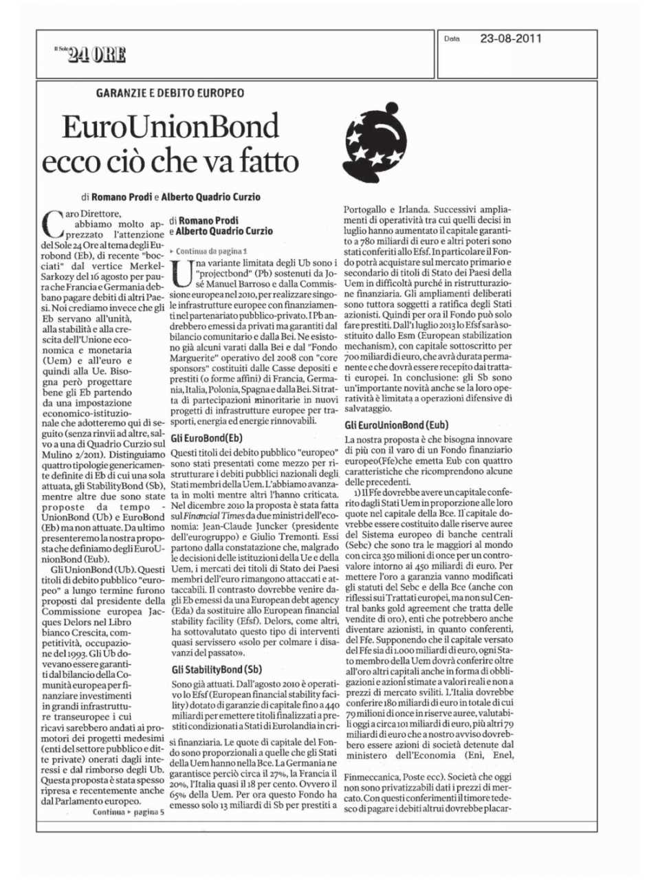 Eurounionbond: ecco ciò che va fatto