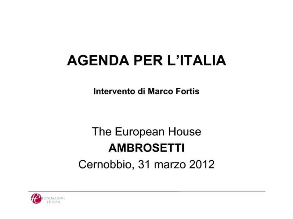 Agenda per l'Italia