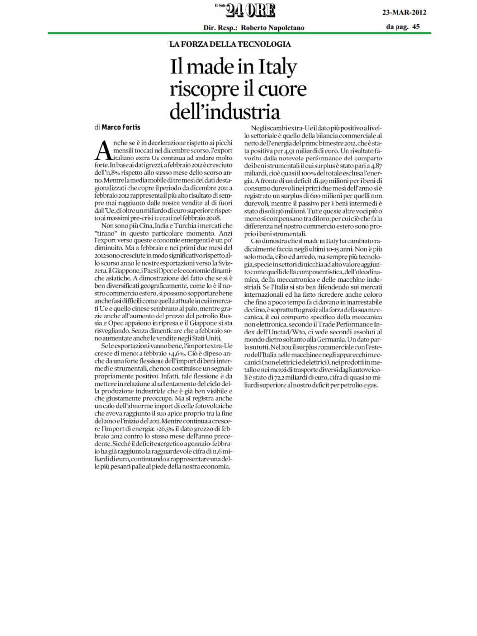 Il made in Italy riscopre il cuore dell'industria