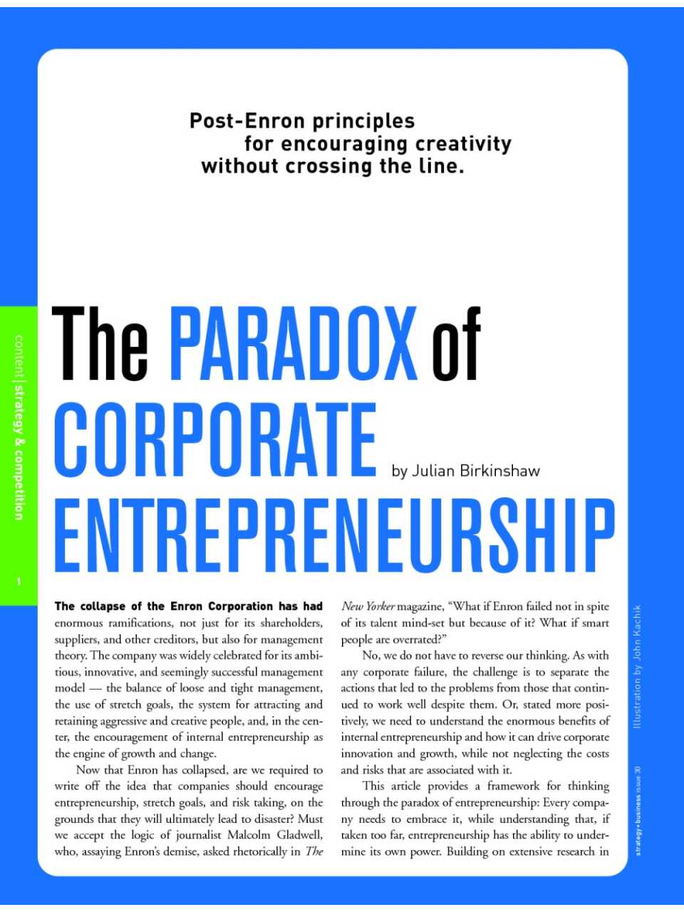 The paradox of corporate entrepreneurship
